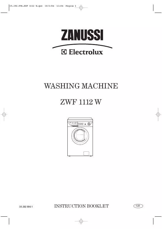 Mode d'emploi ZANUSSI ZWF-1112W