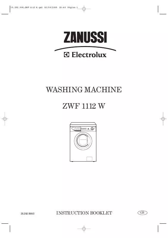 Mode d'emploi ZANUSSI ZWF1112W