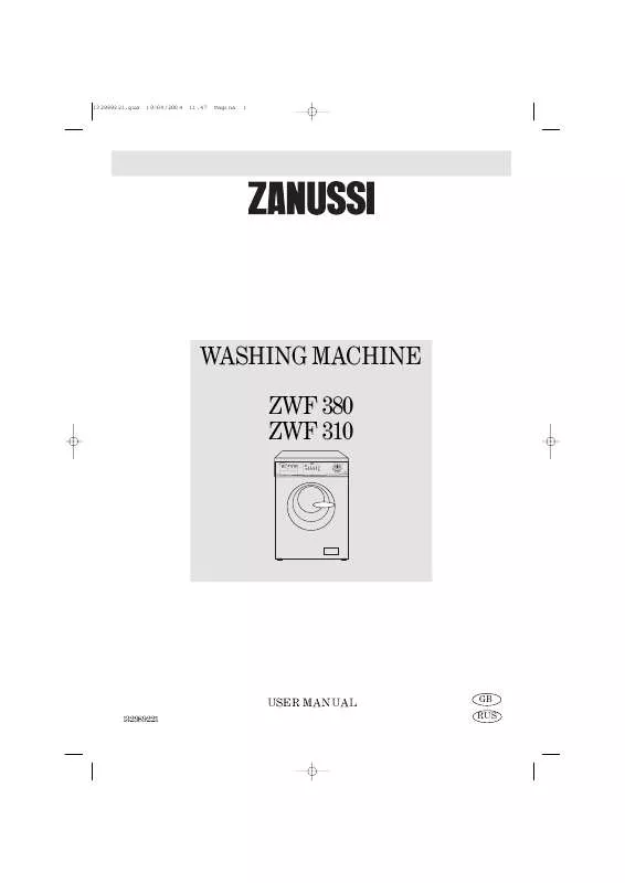 Mode d'emploi ZANUSSI ZWF380-60000039FOXTR