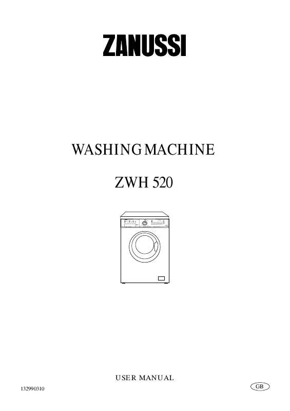 Mode d'emploi ZANUSSI ZWH520
