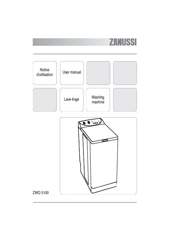 Mode d'emploi ZANUSSI ZWQ5100