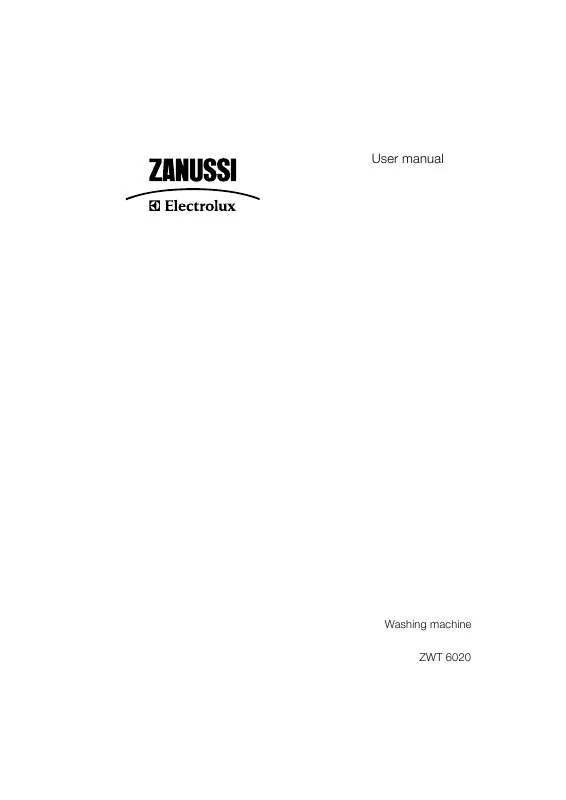 Mode d'emploi ZANUSSI ZWT6020