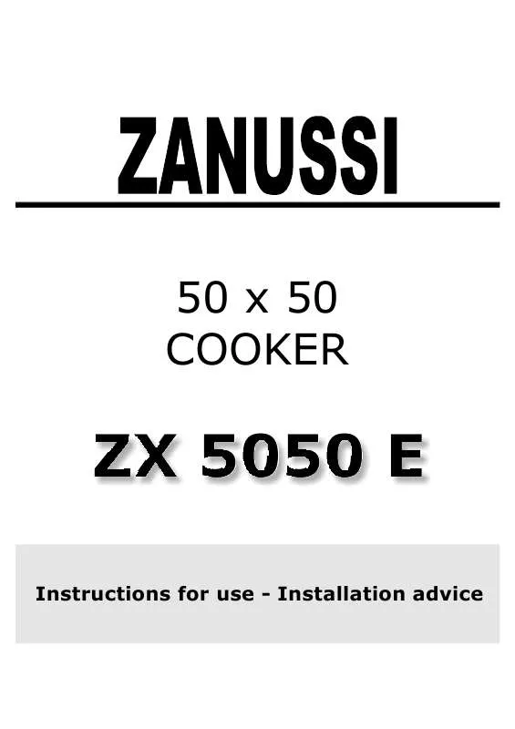 Mode d'emploi ZANUSSI ZX5050E