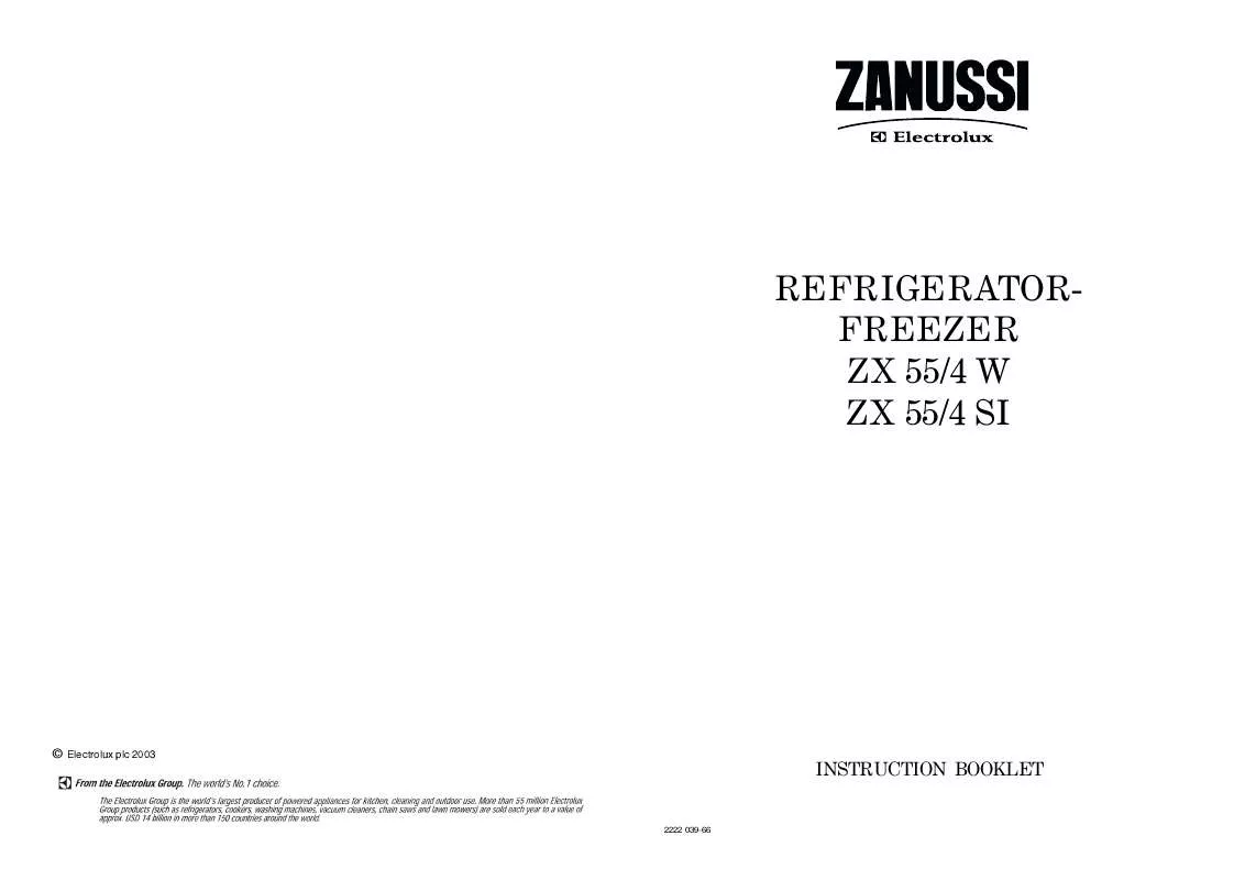Mode d'emploi ZANUSSI ZX55/4SI