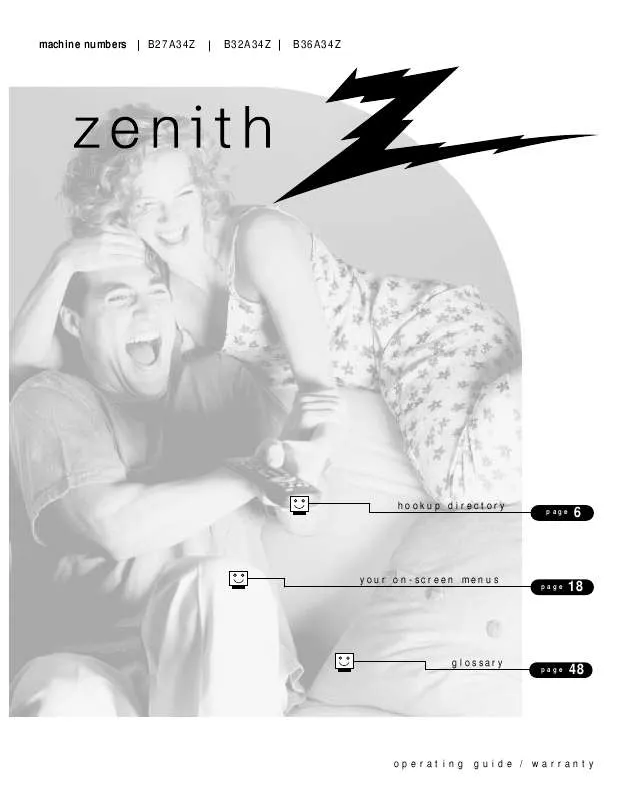 Mode d'emploi ZENITH B27A34Z