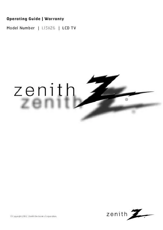 Mode d'emploi ZENITH L15V26