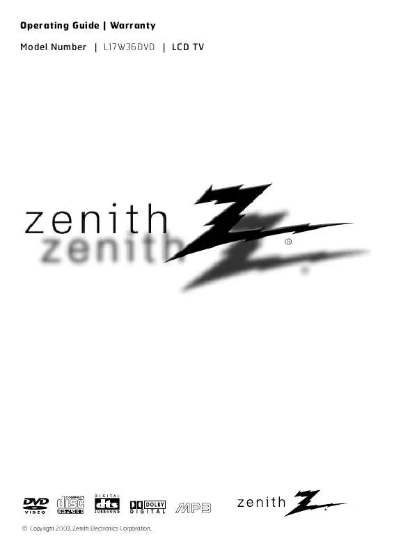 Mode d'emploi ZENITH L17W36DVD