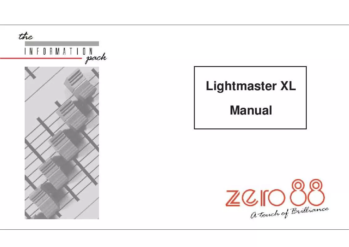 Mode d'emploi ZERO88 LIGHTMASTER XL