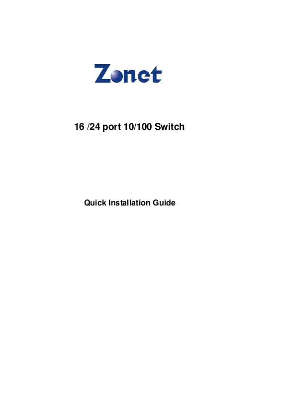 Mode d'emploi ZONET ZFS3124