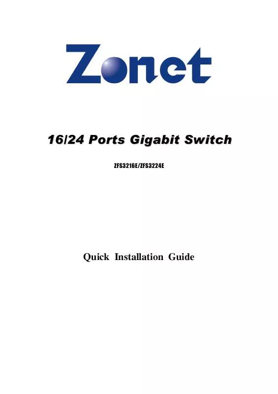 Mode d'emploi ZONET ZFS3216E
