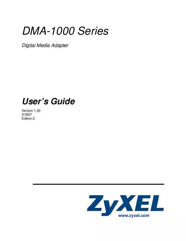 Mode d'emploi ZYXEL DMA-1000