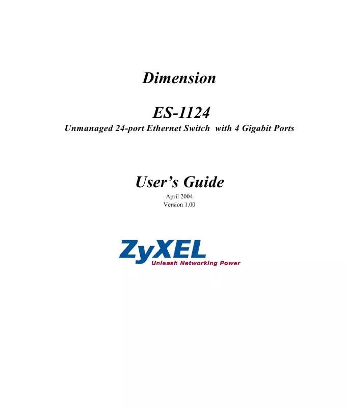 Mode d'emploi ZYXEL ES-1124