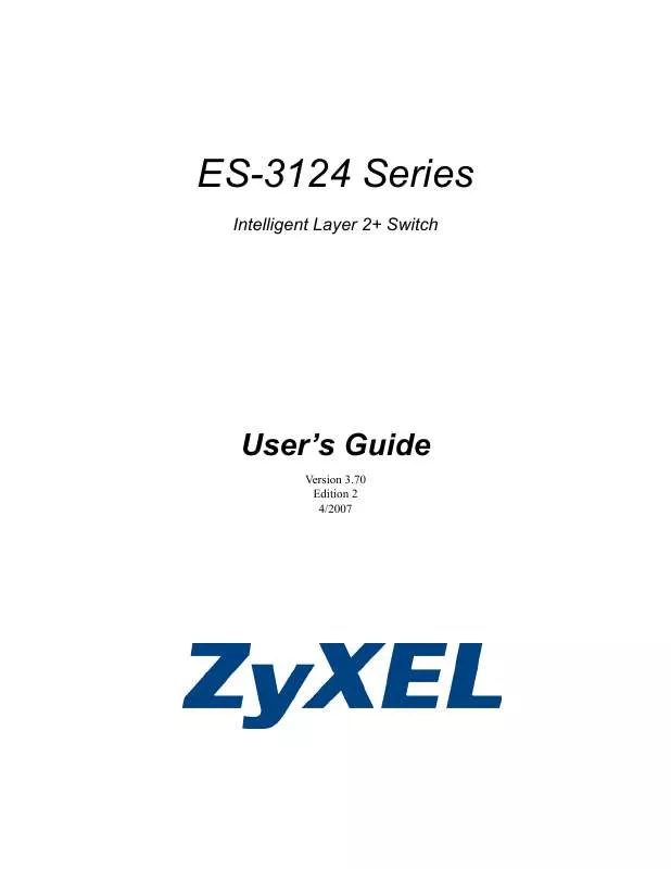 Mode d'emploi ZYXEL ES-3124F
