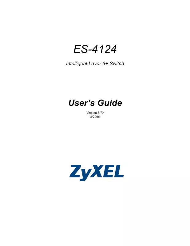 Mode d'emploi ZYXEL ES-4124