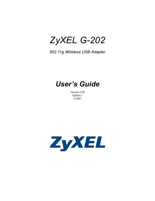 Mode d'emploi ZYXEL G-202