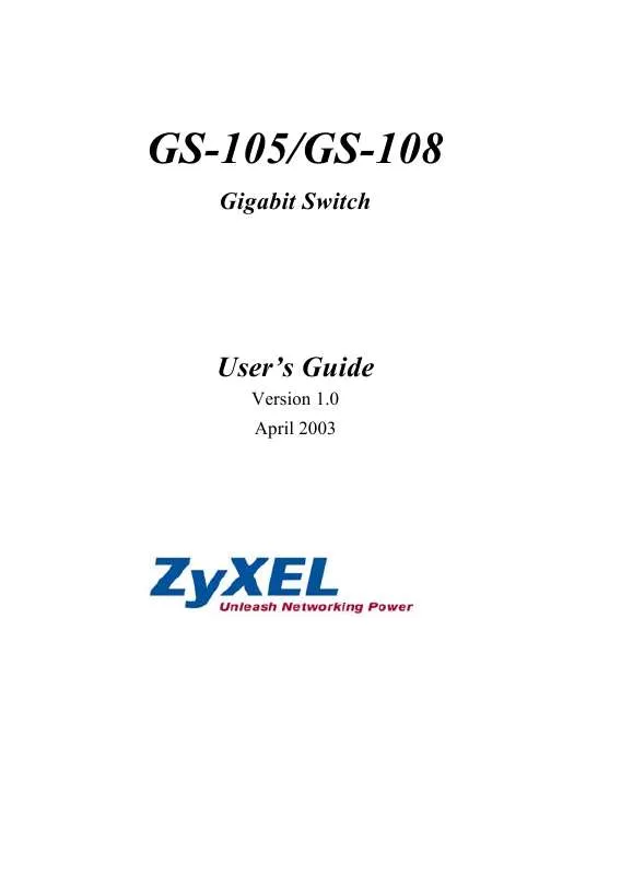 Mode d'emploi ZYXEL GS-105A