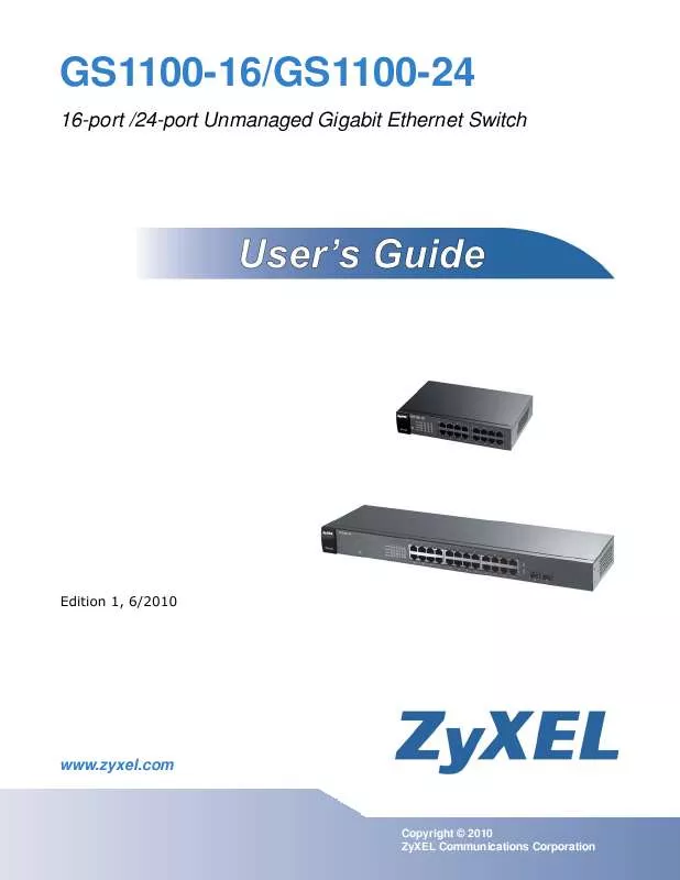 Mode d'emploi ZYXEL GS-110024