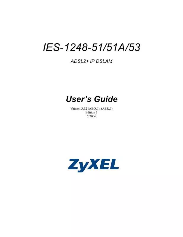 Mode d'emploi ZYXEL IES-1248-51