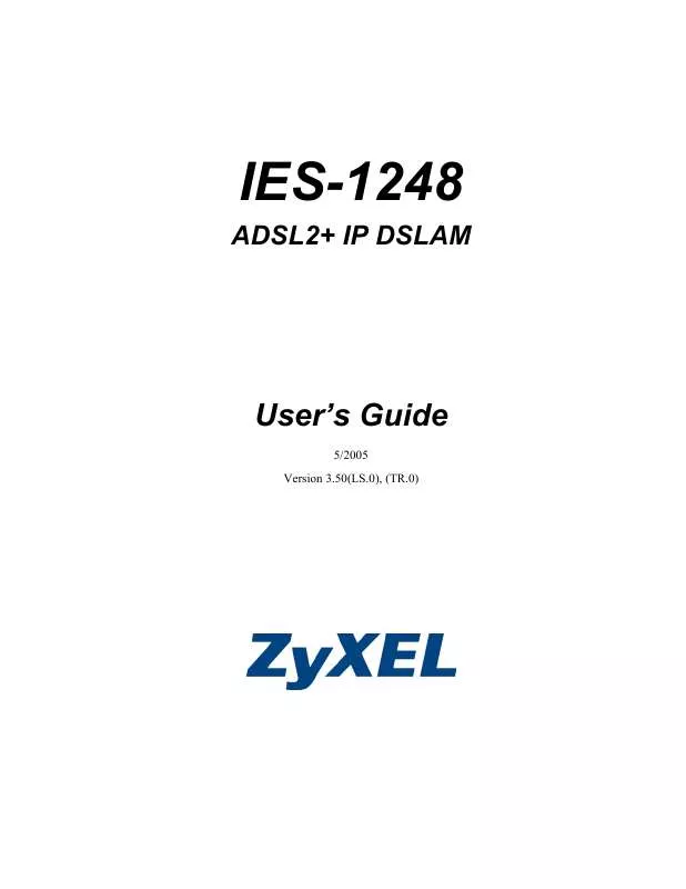 Mode d'emploi ZYXEL IES-1248 VDSL-SWITCH