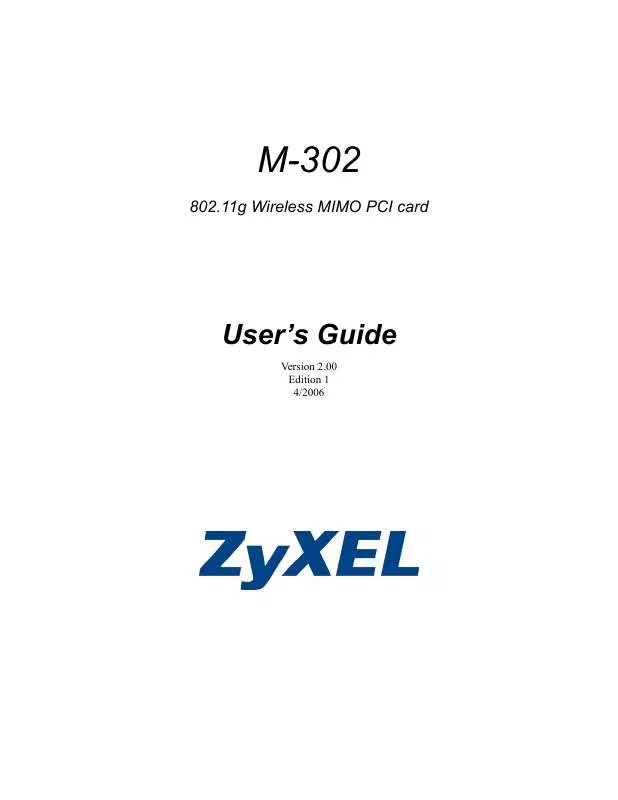 Mode d'emploi ZYXEL M-302
