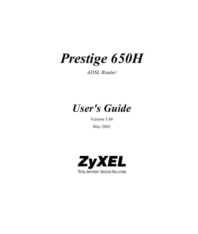 Mode d'emploi ZYXEL PRESTIGE 650H-13