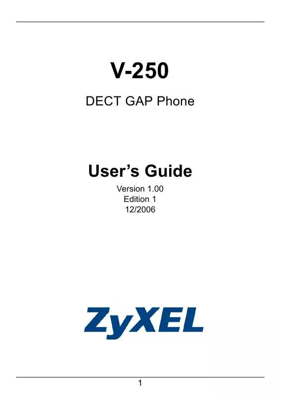 Mode d'emploi ZYXEL V-250