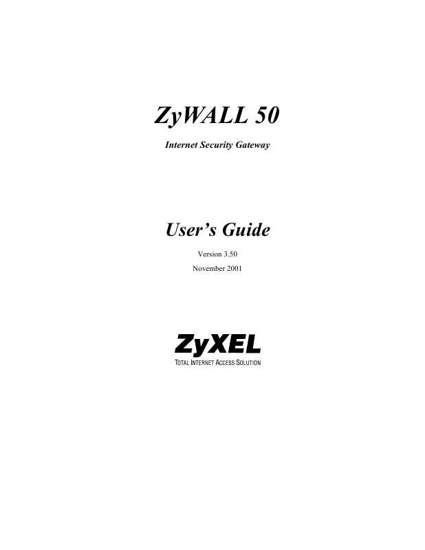 Mode d'emploi ZYXEL ZW50