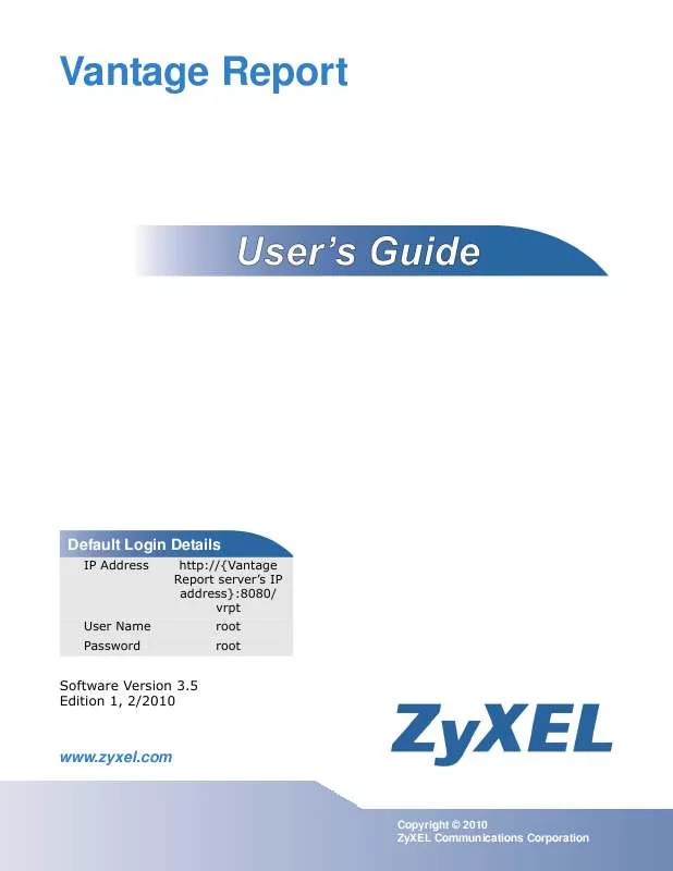 Mode d'emploi ZYXEL ZYWALL USG 100 UNIFIED SECURITY GATEWAY