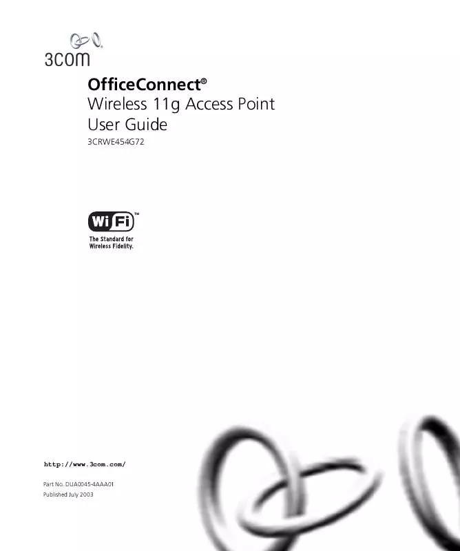 Mode d'emploi 3COM OFFICECONNECT WIRELESS 11G ACCESS POINT