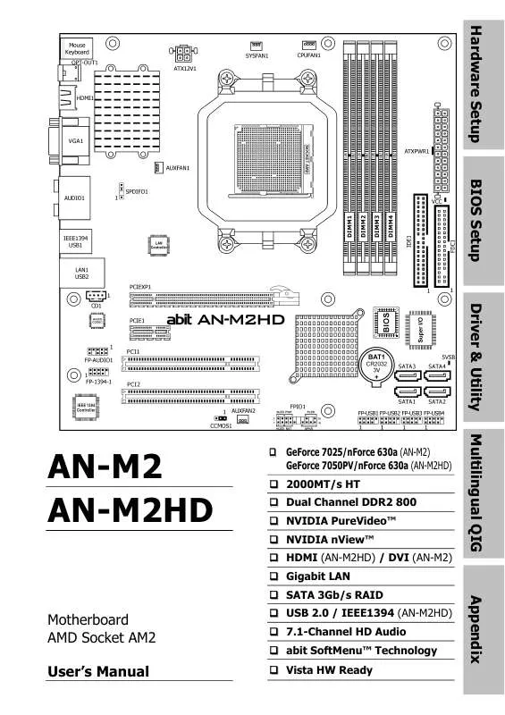 Mode d'emploi ABIT AN-M2HD