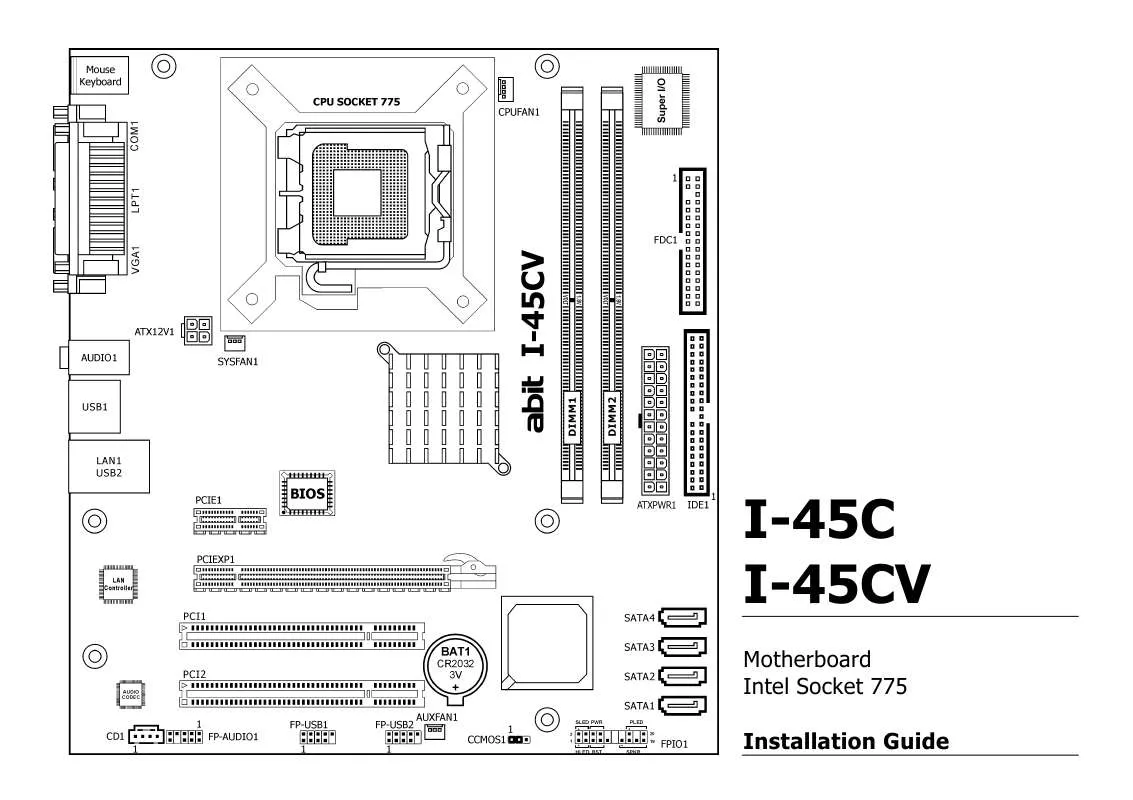 Mode d'emploi ABIT I-45C