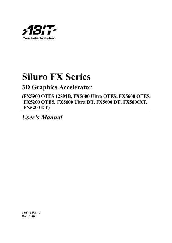 Mode d'emploi ABIT SILURO FX5200 OTES