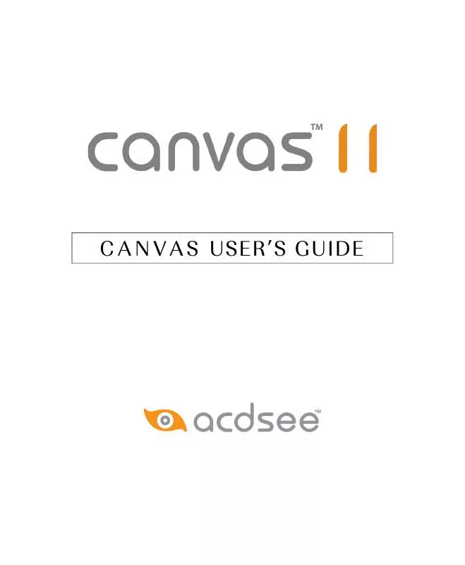 Mode d'emploi ACDSEE CANVAS 11