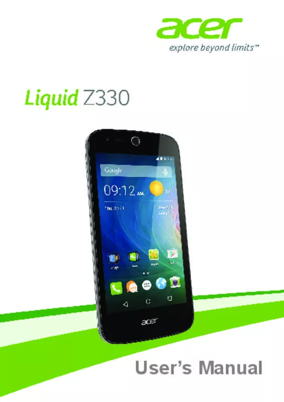 Mode d'emploi ACER LIQUID Z330