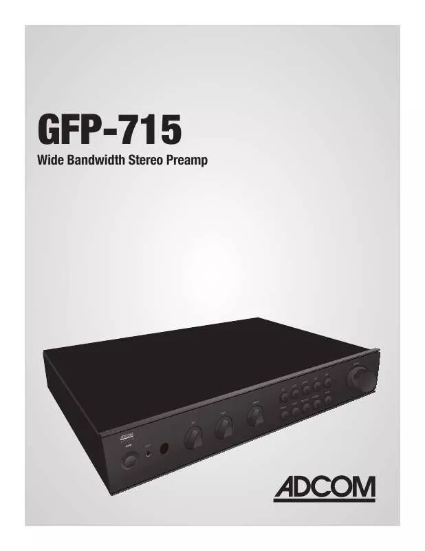 Mode d'emploi ADCOM GFP-715 V1