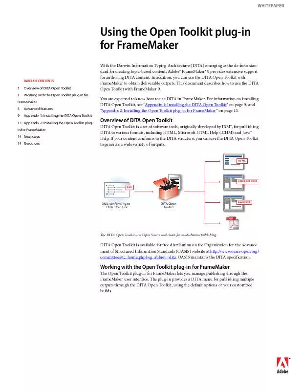 Mode d'emploi ADOBE FRAMEMAKER