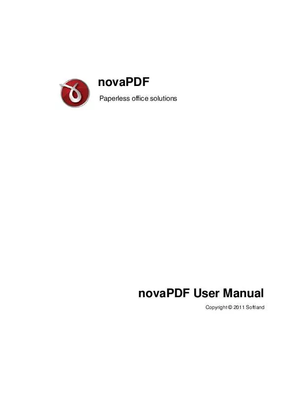 Mode d'emploi ADOBE NOVAPDF PROFESSIONAL