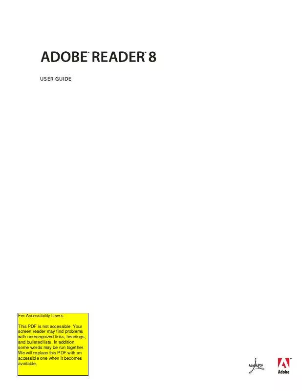 Mode d'emploi ADOBE READER 8