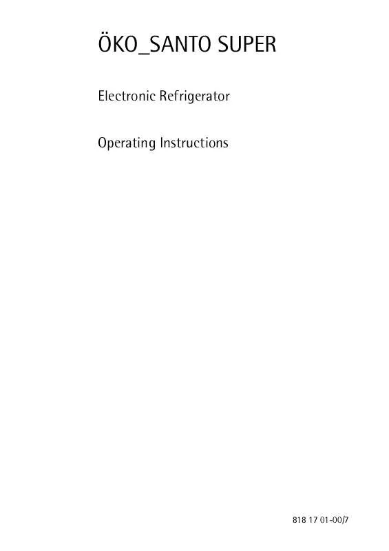 Mode d'emploi AEG-ELECTROLUX -O-SANTO.SUPER.3274-6.KA