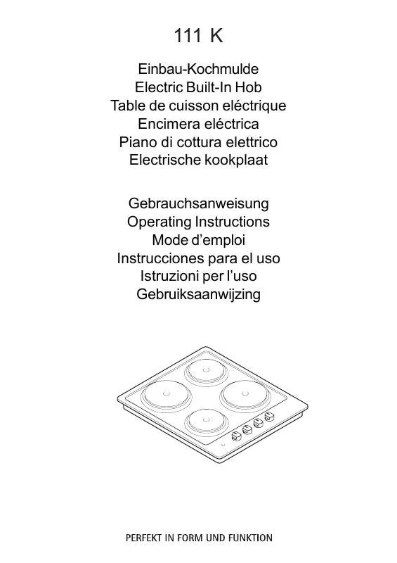 Mode d'emploi AEG-ELECTROLUX 111K-M