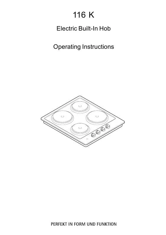 Mode d'emploi AEG-ELECTROLUX 116K-M