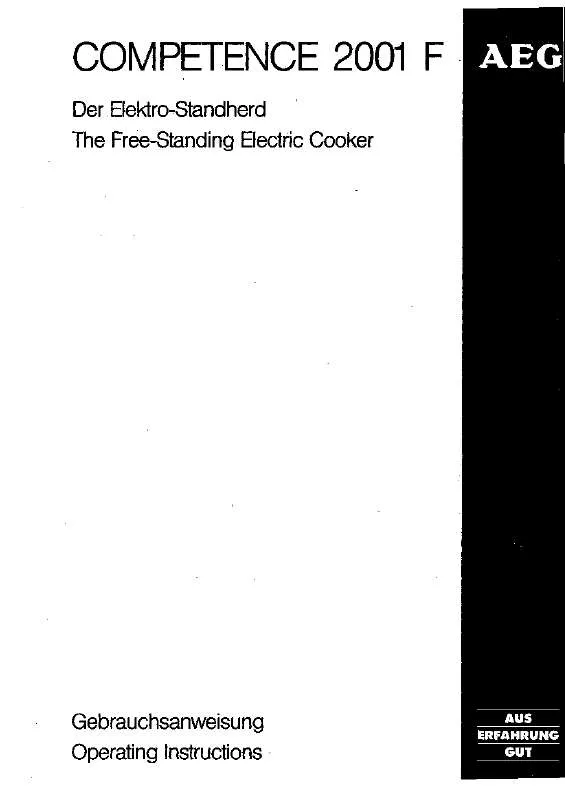 Mode d'emploi AEG-ELECTROLUX 2001F-W