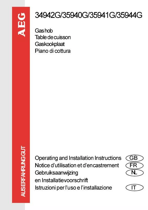 Mode d'emploi AEG-ELECTROLUX 35940G-M