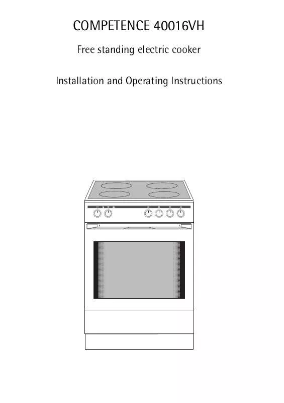 Mode d'emploi AEG-ELECTROLUX 40016VH-WN