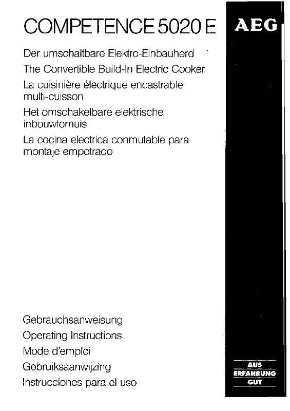 Mode d'emploi AEG-ELECTROLUX 5020E-D