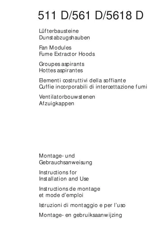 Mode d'emploi AEG-ELECTROLUX 511D-D