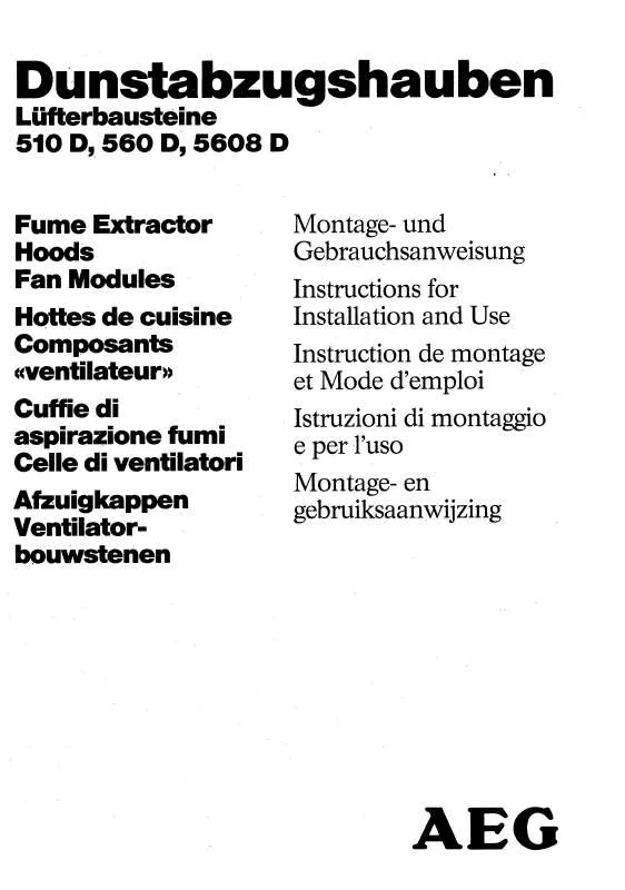 Mode d'emploi AEG-ELECTROLUX 560D-D-GB