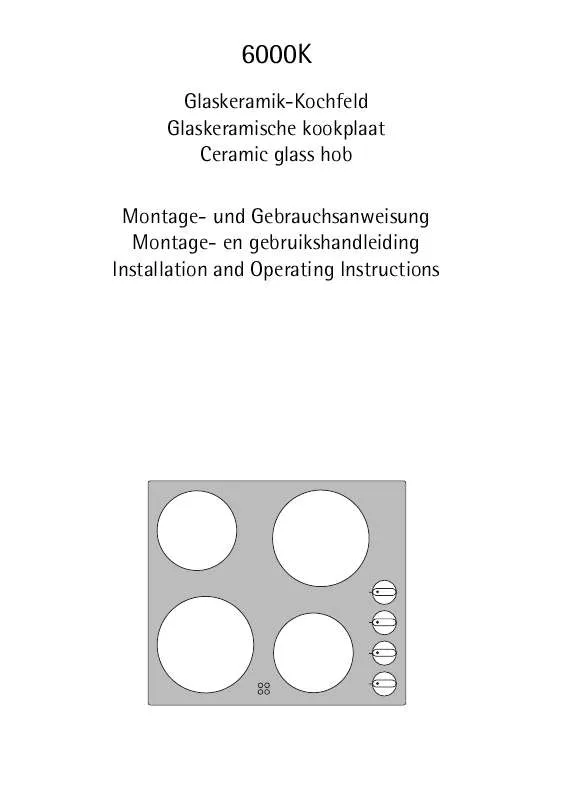 Mode d'emploi AEG-ELECTROLUX 6000K-BAD1EURO