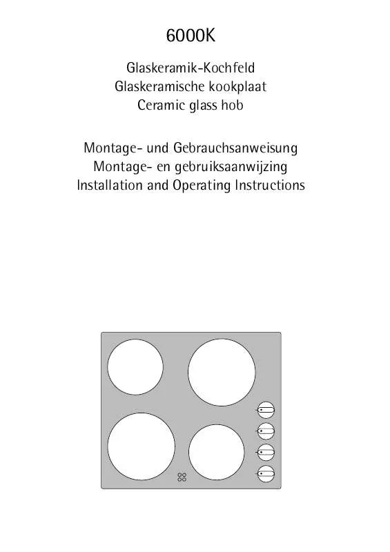 Mode d'emploi AEG-ELECTROLUX 6000K-DAD1EURO