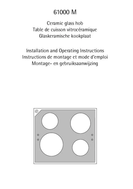 Mode d'emploi AEG-ELECTROLUX 61000M-MN 18I